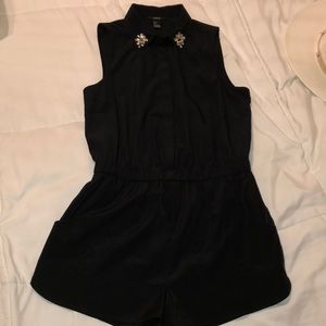 Romper with silver detailing